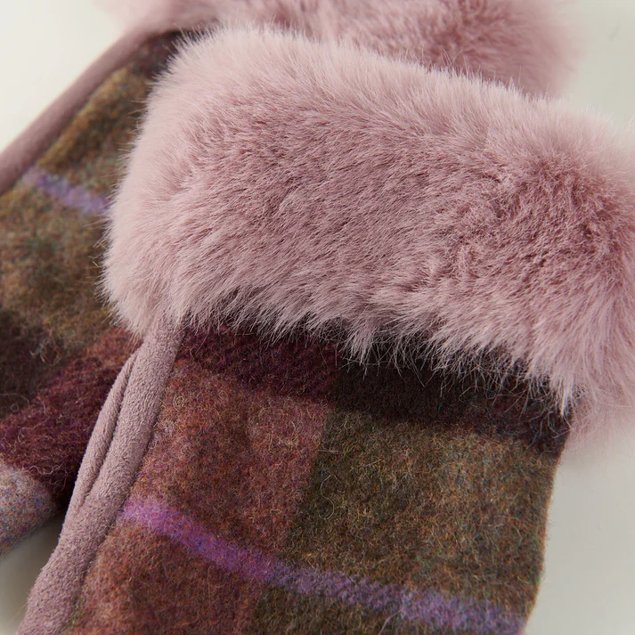 Islander® Fingerless Lambswool Gloves With Harris Tweed®