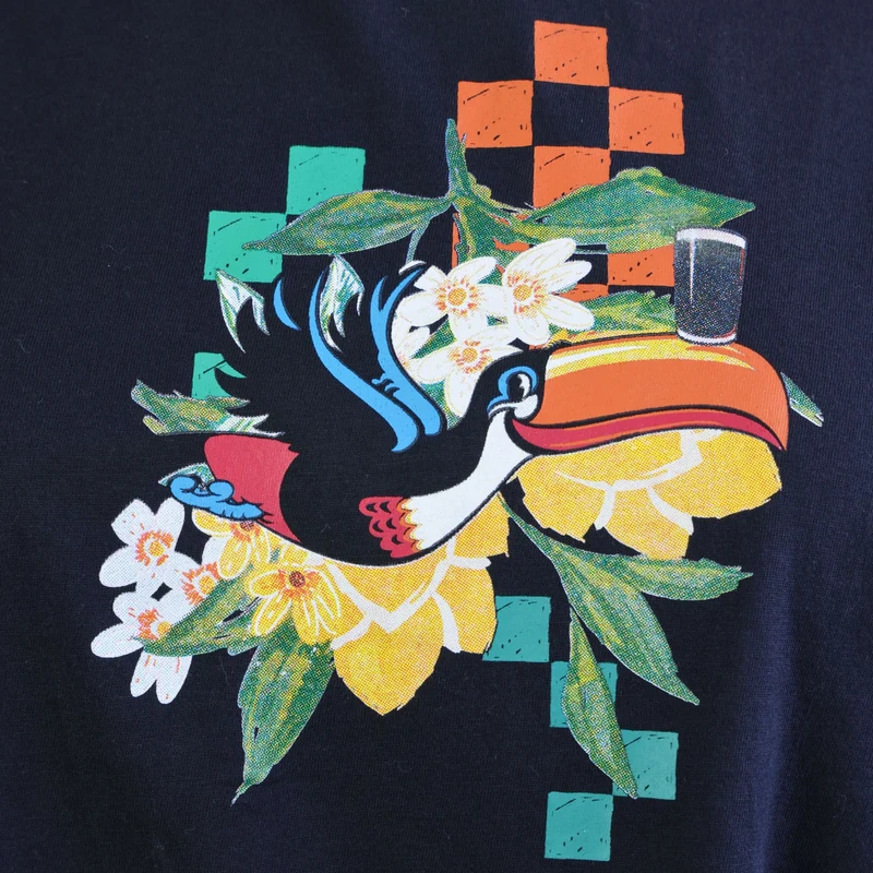 Guinness Toucan Ruched Ladies Black Tee