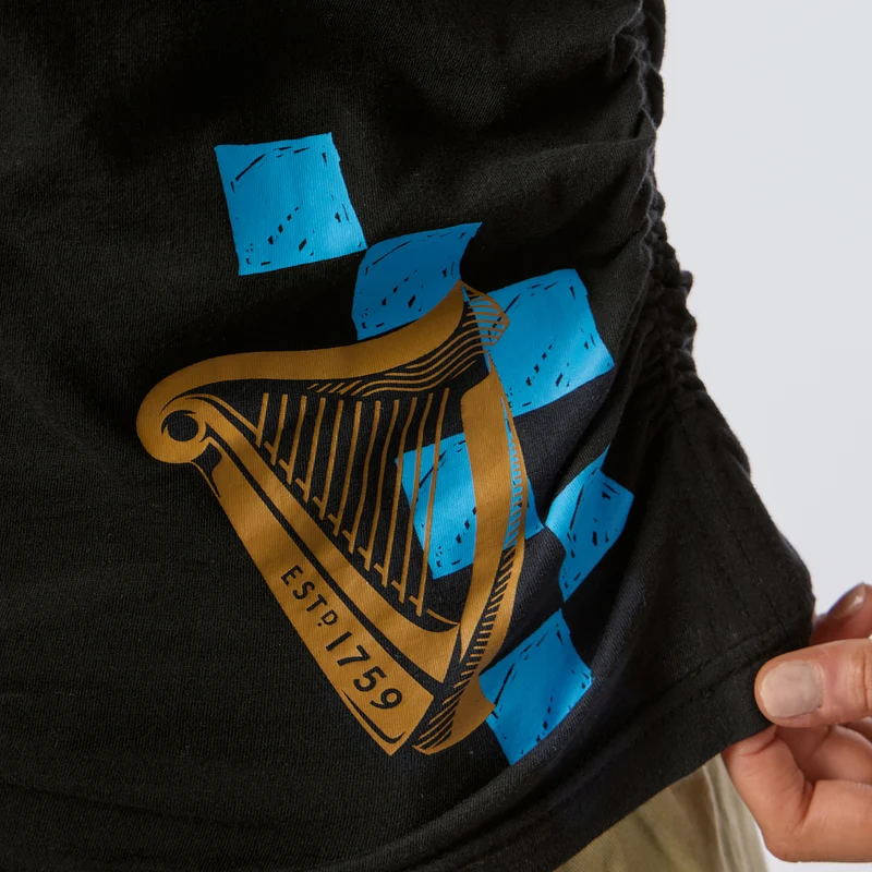 Guinness Toucan Ruched Ladies Black Tee