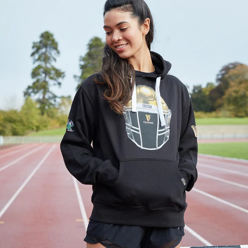 Guinness Notre Dame Helmet Hoodie Black