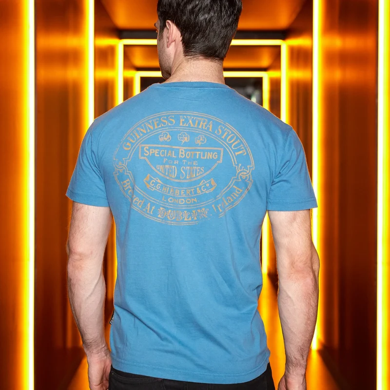 Blue Guinness Harp Premium Tee
