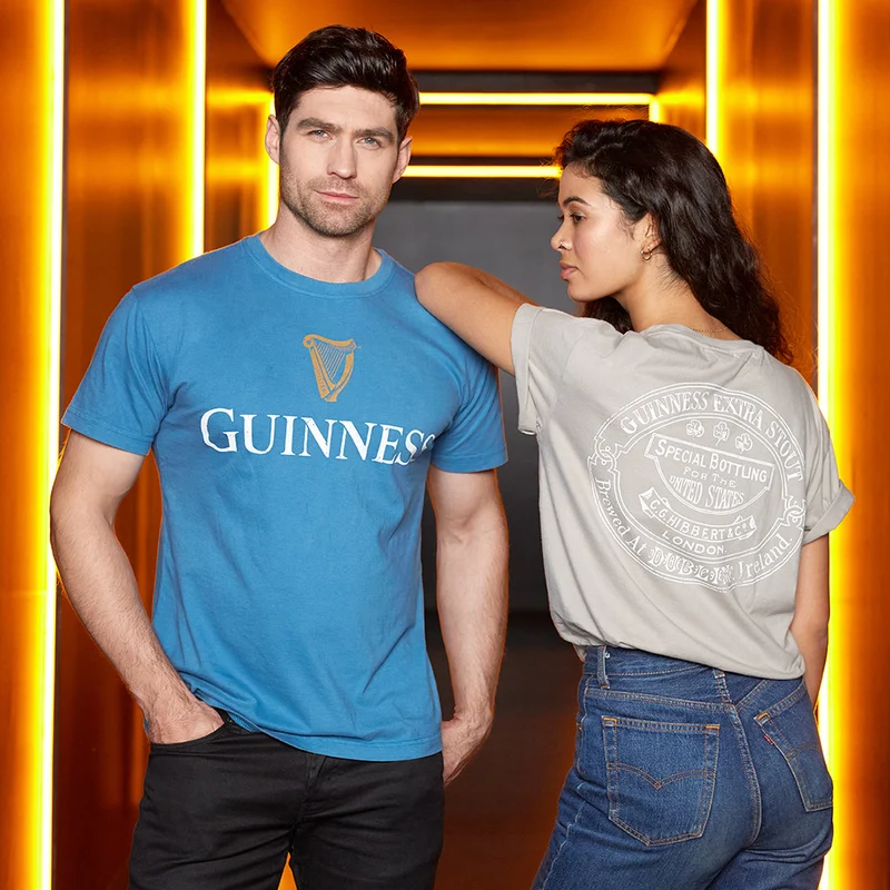 Blue Guinness Harp Premium Tee