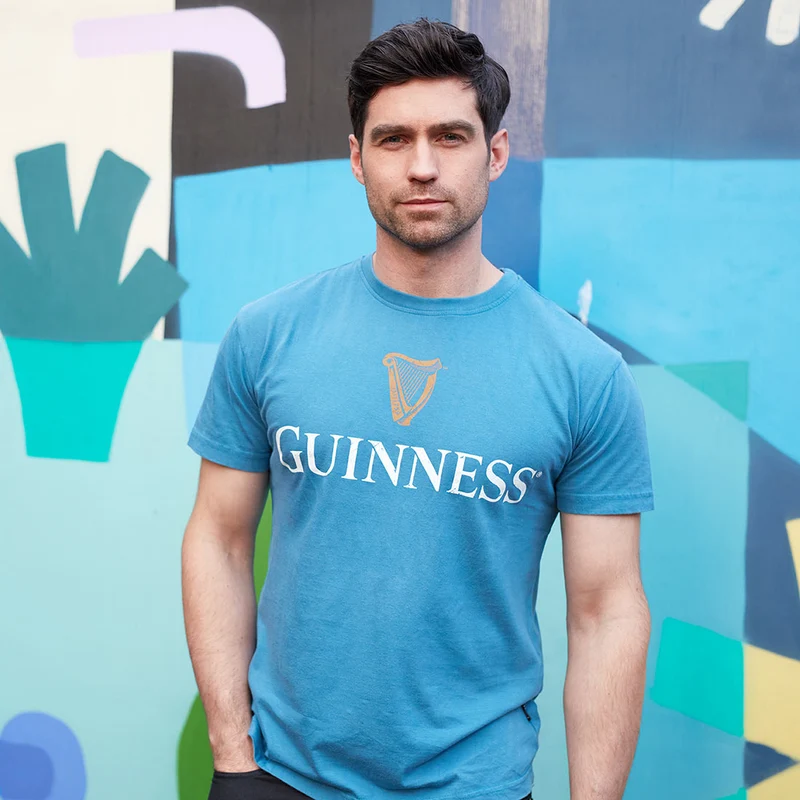 Blue Guinness Harp Premium Tee