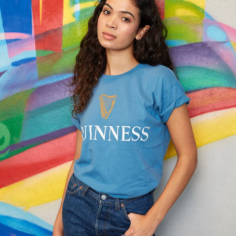 Blue Guinness Harp Premium Tee