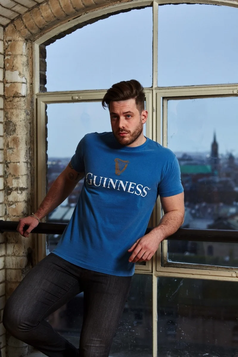 Blue Guinness Harp Premium Tee