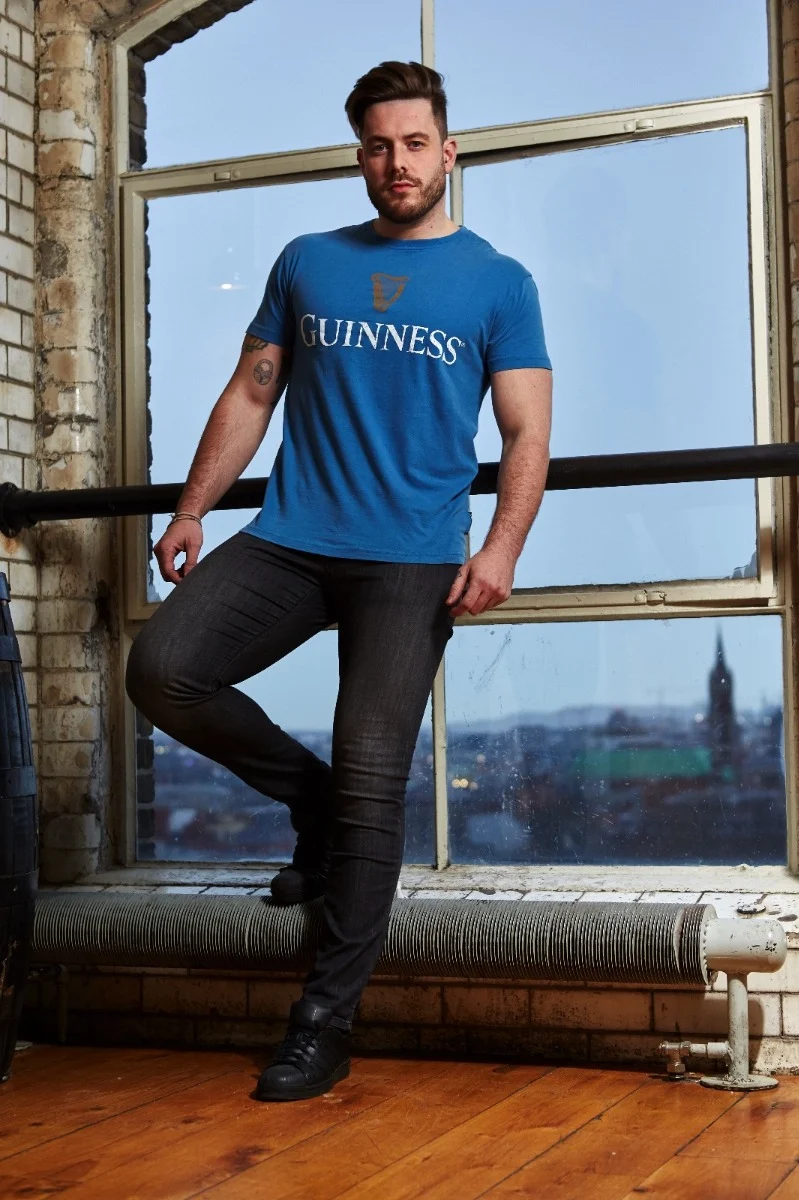 Blue Guinness Harp Premium Tee