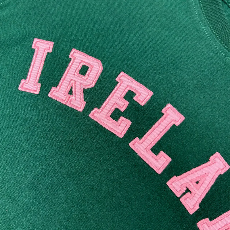 Women's Ireland Evergreen and Pink T-Shirt