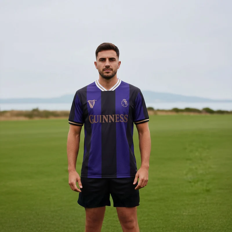 Guinness Black and Purple Premier League Football Top