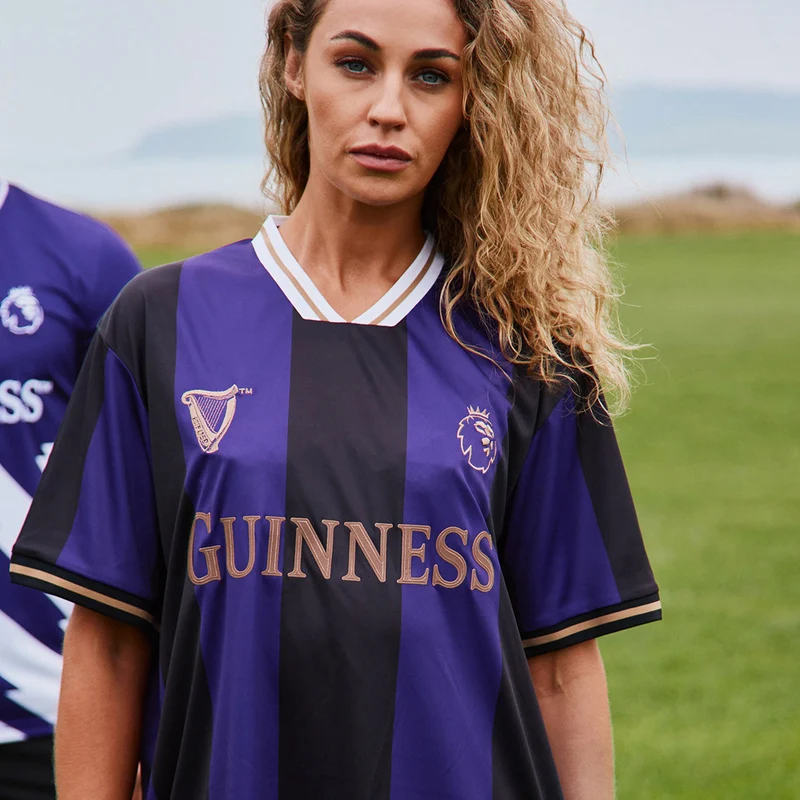 Guinness Black and Purple Premier League Football Top