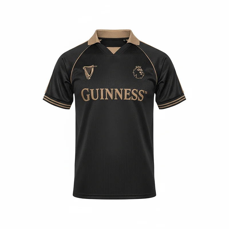 Guinness Black and Brown Premier League Football Top