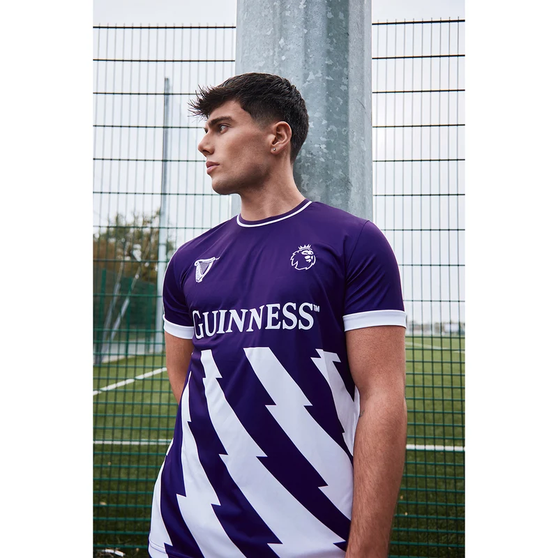 Guinness White and Purple Premier League Football Top