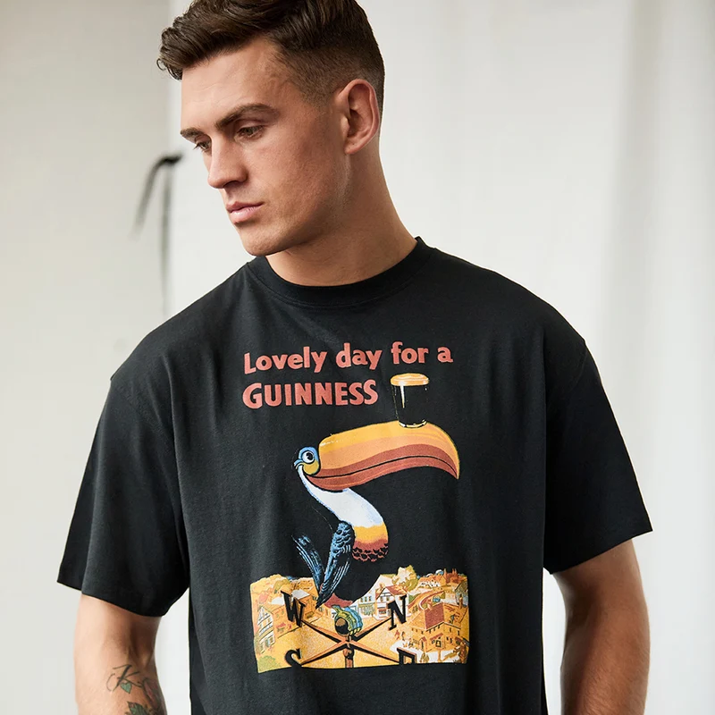 Guinness Toucan Black T Shirt, vintage print