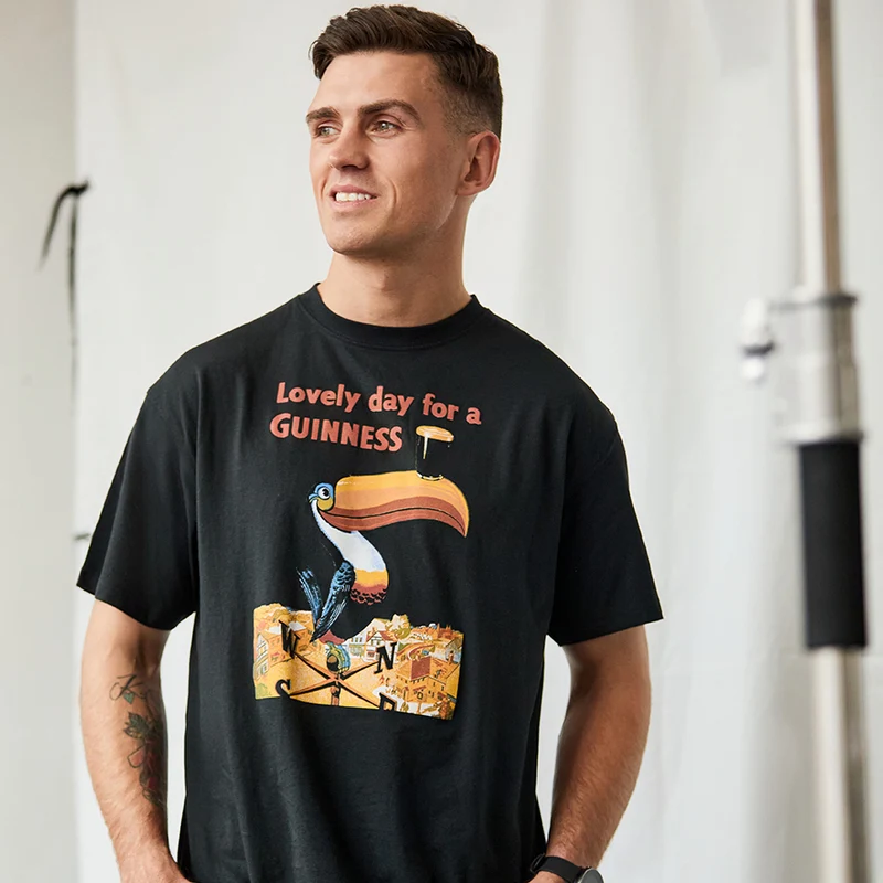 Guinness Toucan Black T Shirt, vintage print