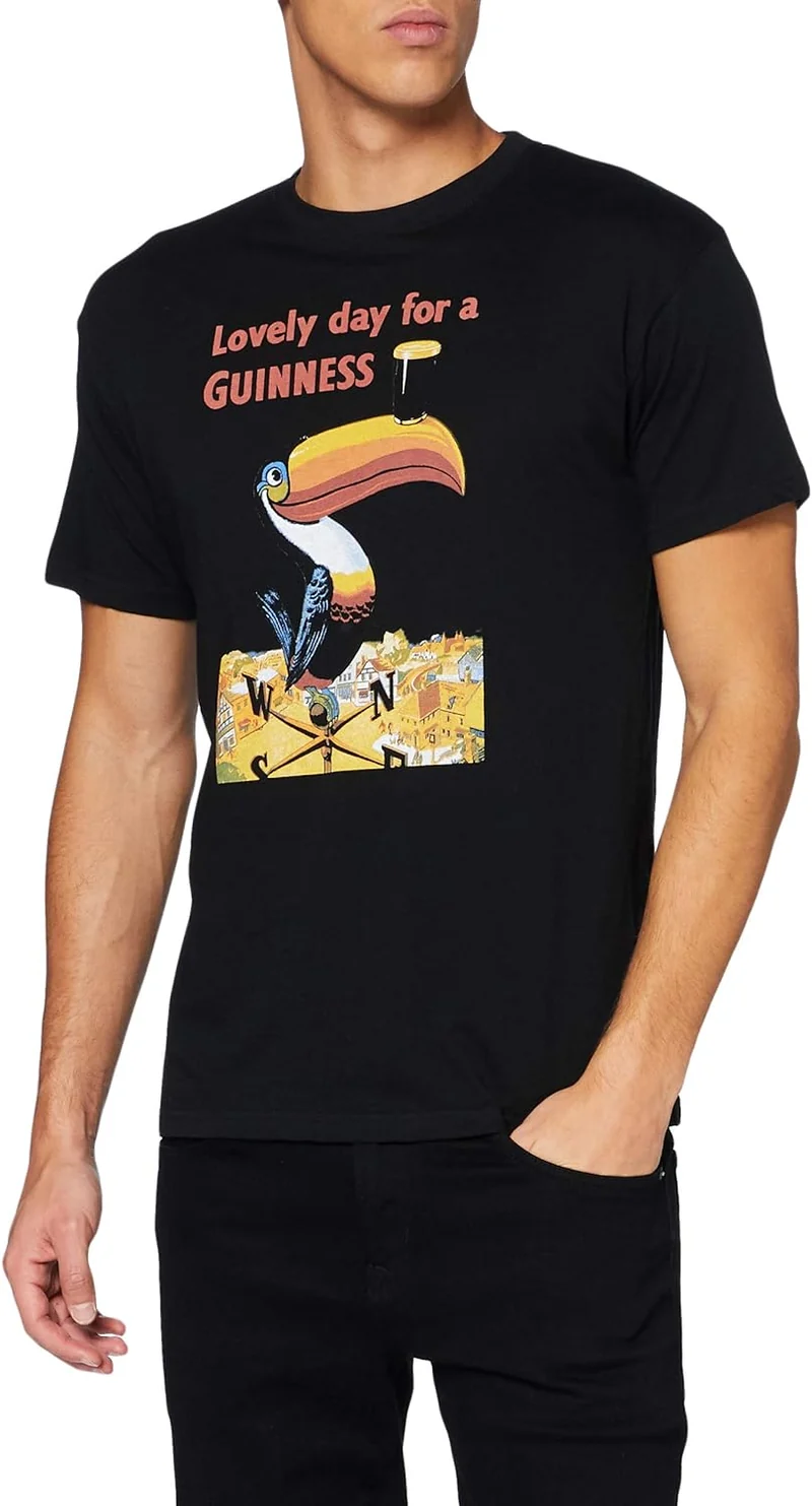 Guinness Toucan Black T Shirt, vintage print