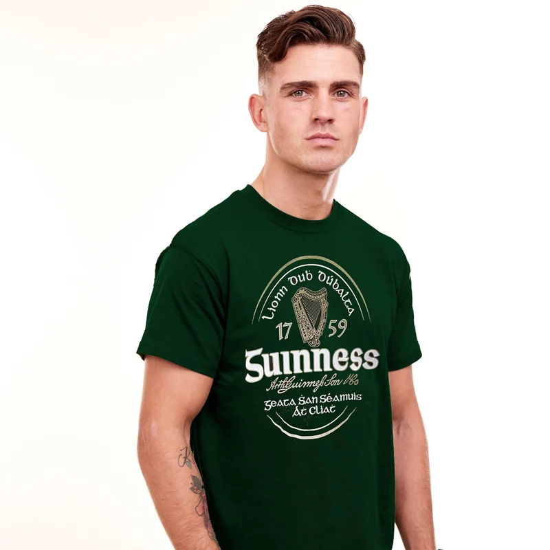 Guinness Bottle Green Irish Label T-Shirt