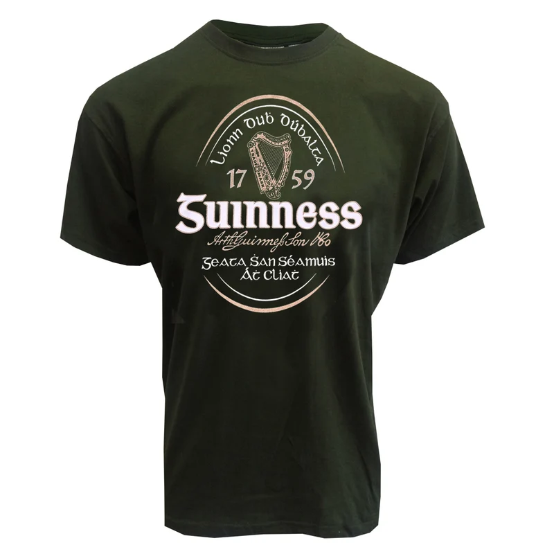 Guinness Bottle Green Irish Label T-Shirt