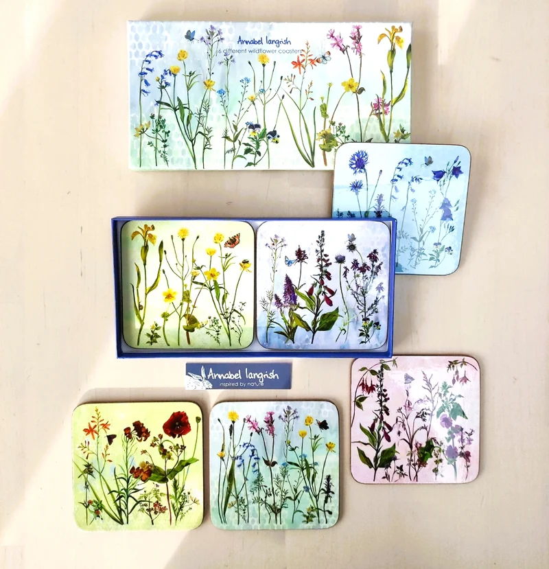 Wildflower Coaster Gift Box Set of 6