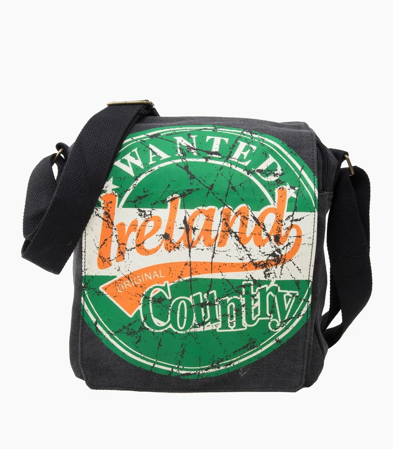 Ireland Messenger bag, charcoal, Ireland logo in 3 colour options