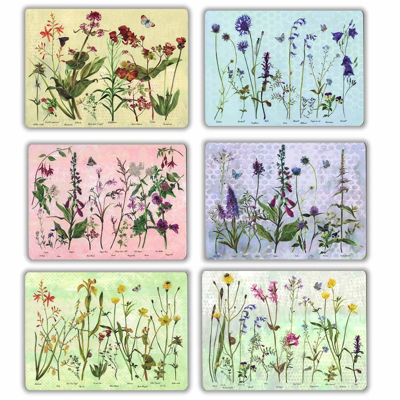 Wildflower Placemats Gift Box Set of 6