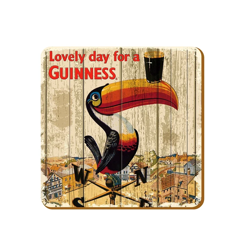 Guinness Nostalgic Coaster Set – 6 Pack Vintage Guinness Coasters