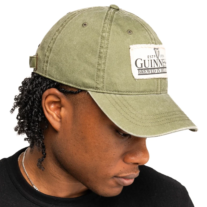 Guinness® Olive Green Vintage Patch Cotton Cap