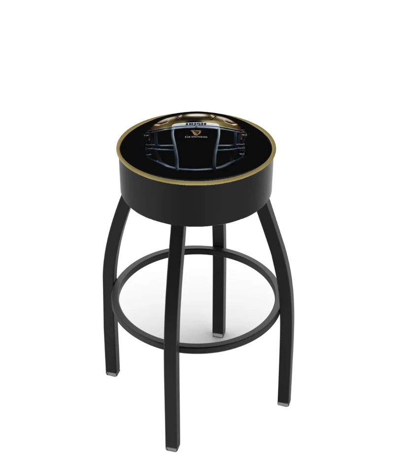 Notre Dame Helmet Swivel Bar Stool with Gold Trim