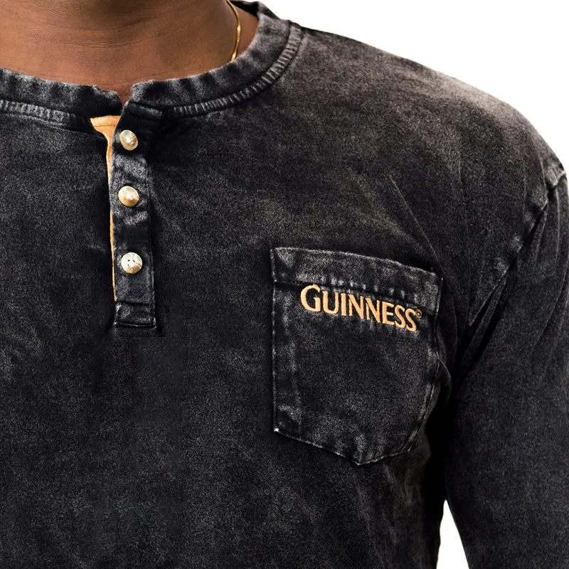 Guinness Classic Washed Black Henley