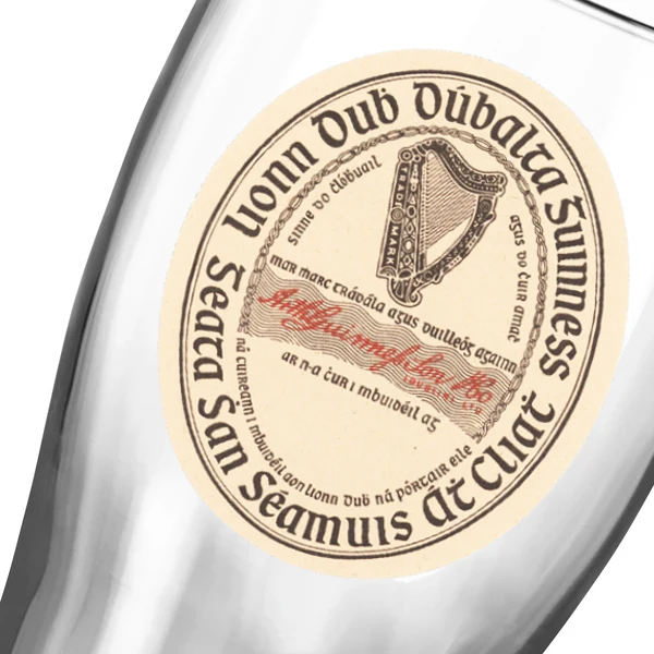 Guinness Vintage Label Pint Glass