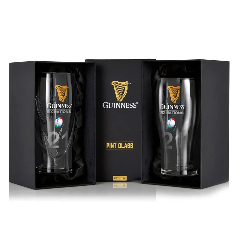 Guinness Six Nations Pint Glass - 2 Pack