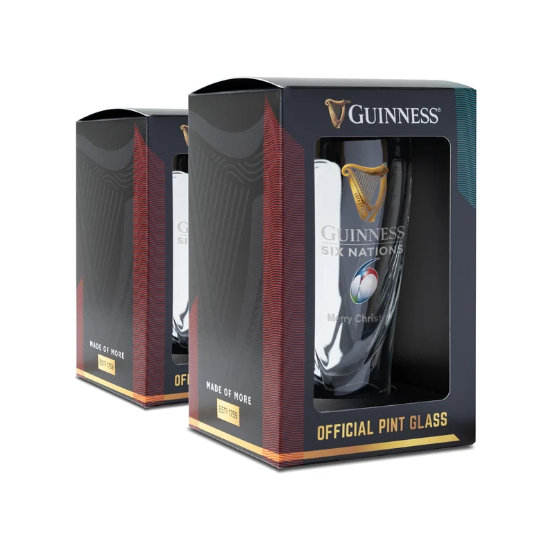 Guinness Six Nations Pint Glass - 2 Pack