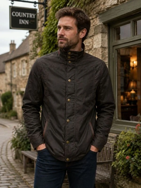 Dubarry Carrickfergus Men’s Waxed Cotton Jacket - Olive