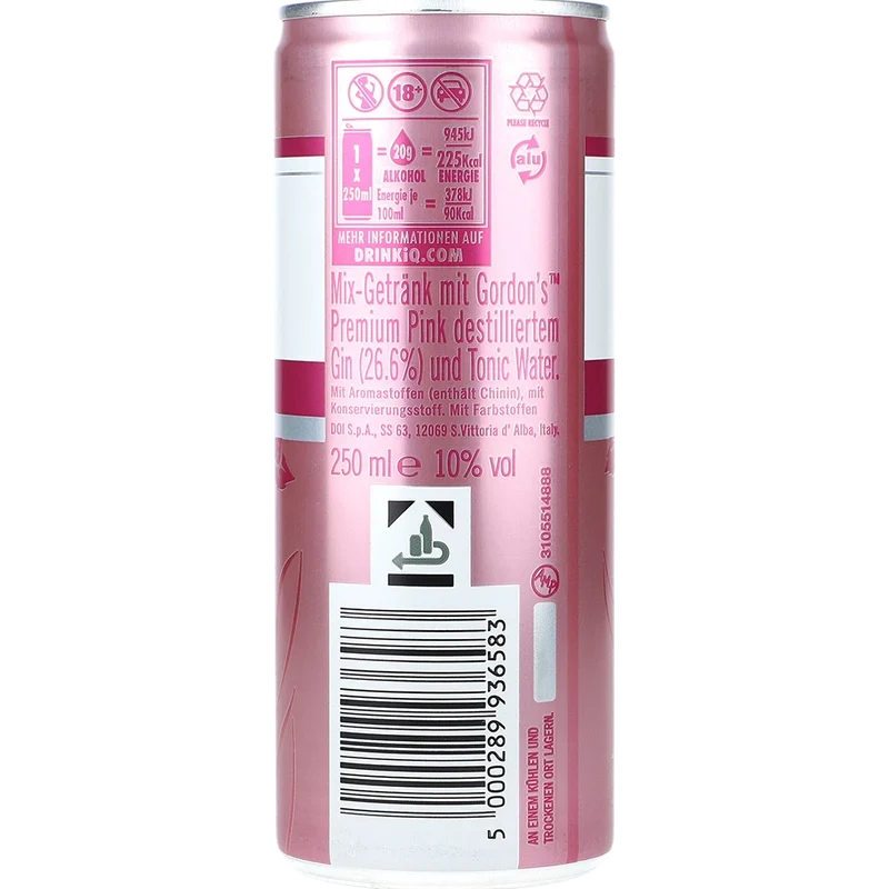 Gordon's Premix Pink Gin & Tonic 10% 0,25L DS zzgl. DPG Pfand