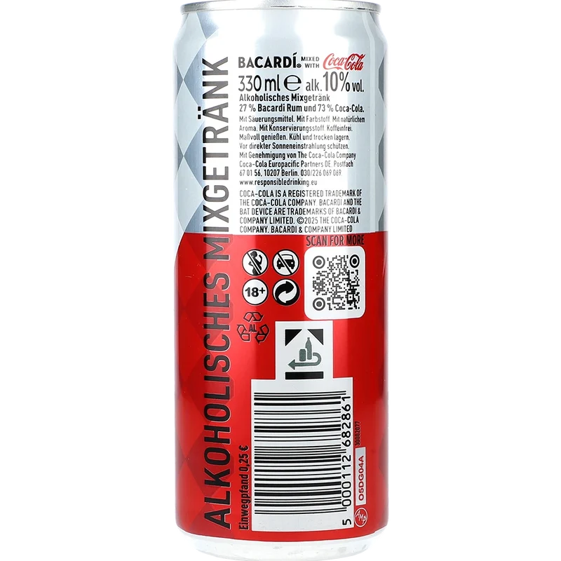 Bacardi & Cola 10% 0,33L DS zzgl. DPG Pfand