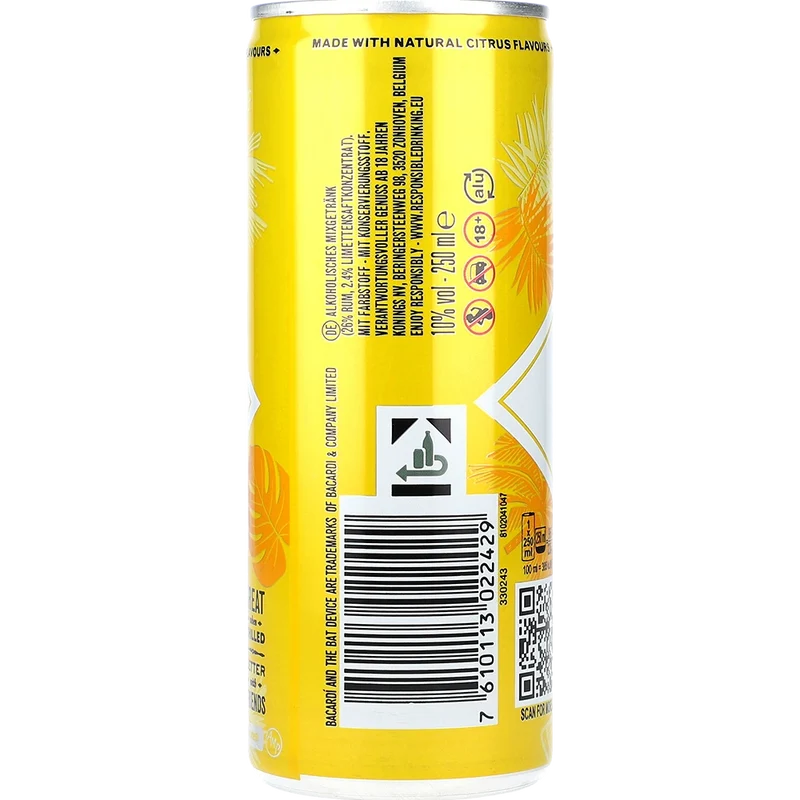 Bacardi Limon & Lemonade 10% 0,25L zzgl. DPG Pfand