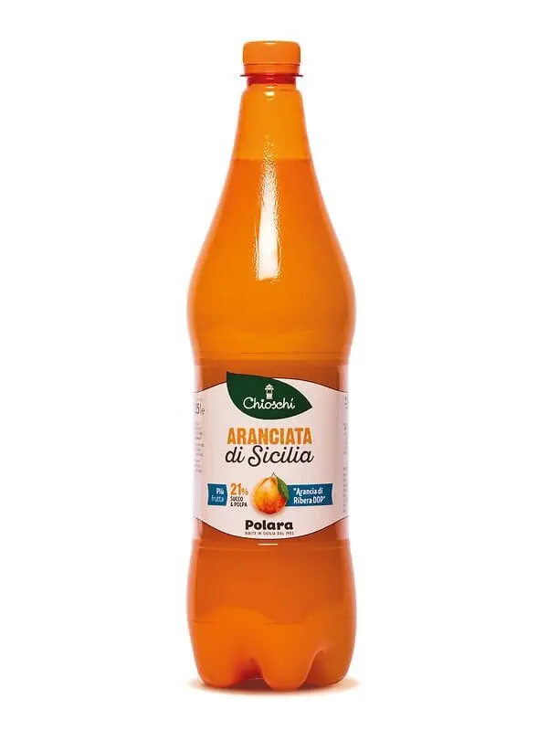 Aranciata con il 22% di succo di arancia di Ribera DOP, confezione da 6 Bottiglie da 0,95 Lt