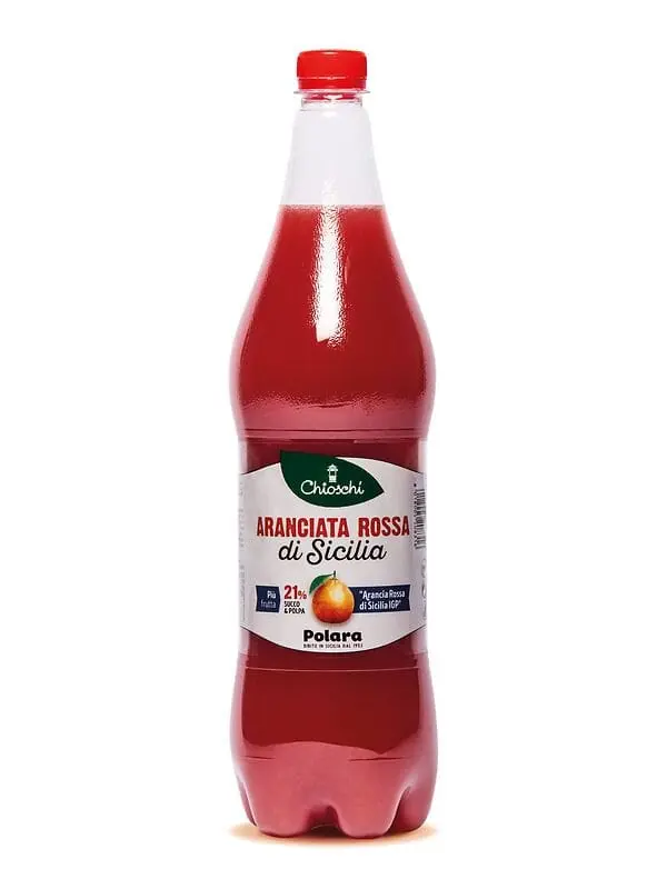Aranciata rossa con il 18% di succo di Arancia rossa di Sicilia IGP, confezione da 6 Bottiglie da 0.95 Lt