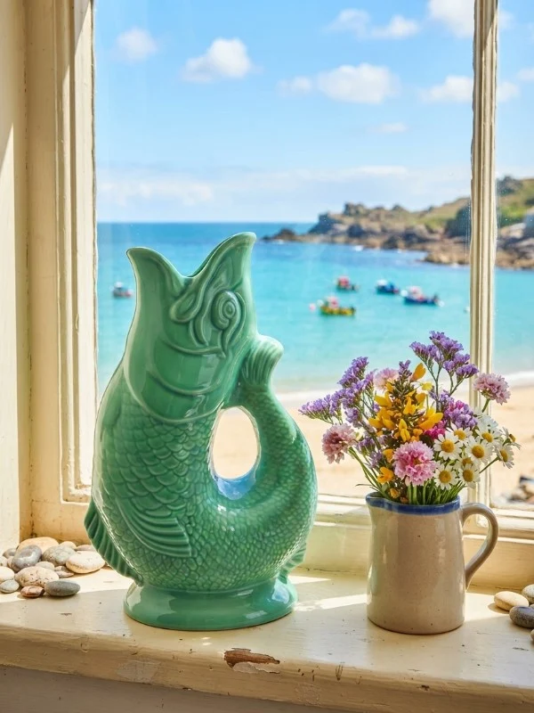 Wade Ceramics Gluggle Jug - Color: Sea Green