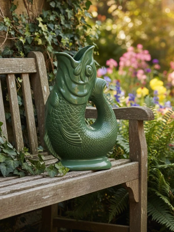 Wade Ceramics Gluggle Jug - Color: Green