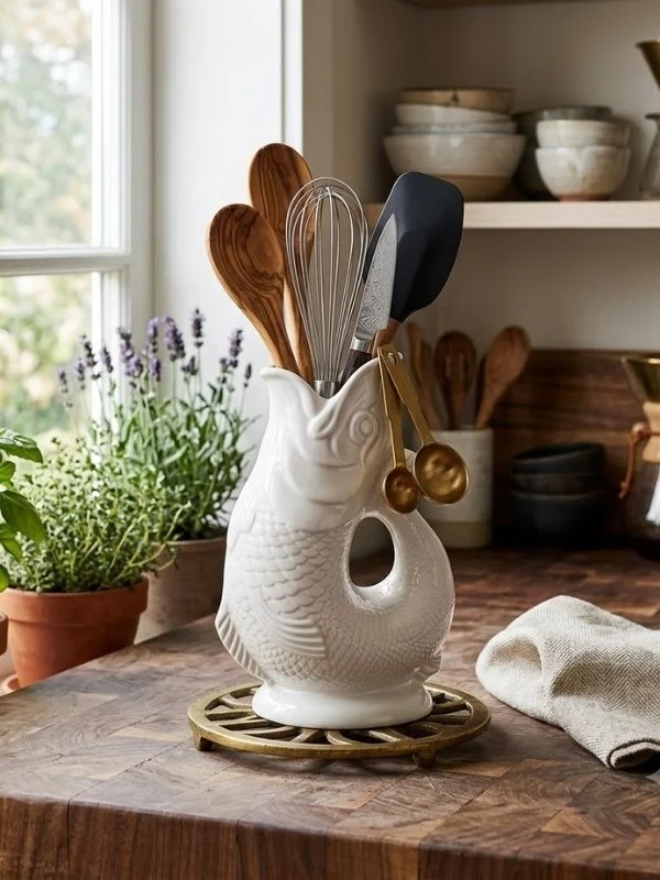 Wade Ceramics Gluggle Jug - Color: White
