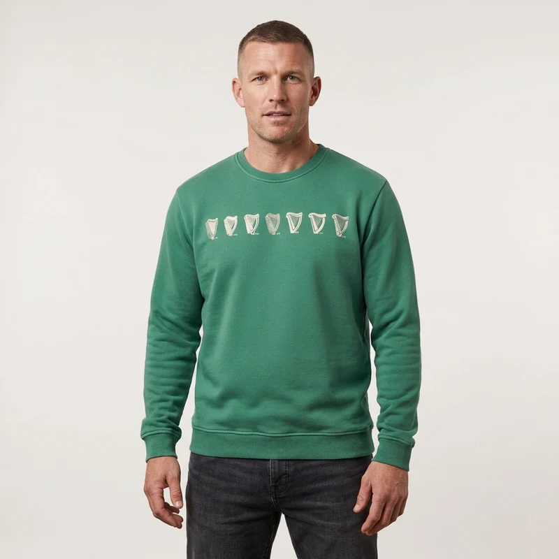 Guinness Evolution Harp Green Sweatshirt