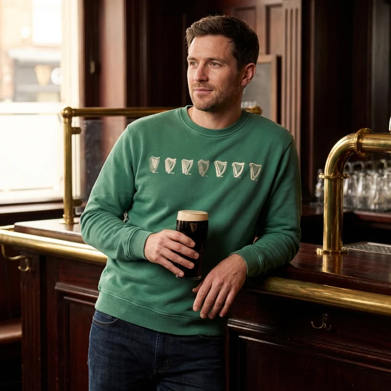 Guinness Evolution Harp Green Sweatshirt