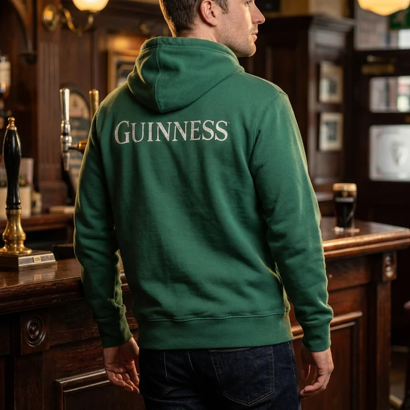Guinness Evolution Harp Hoodie - Green