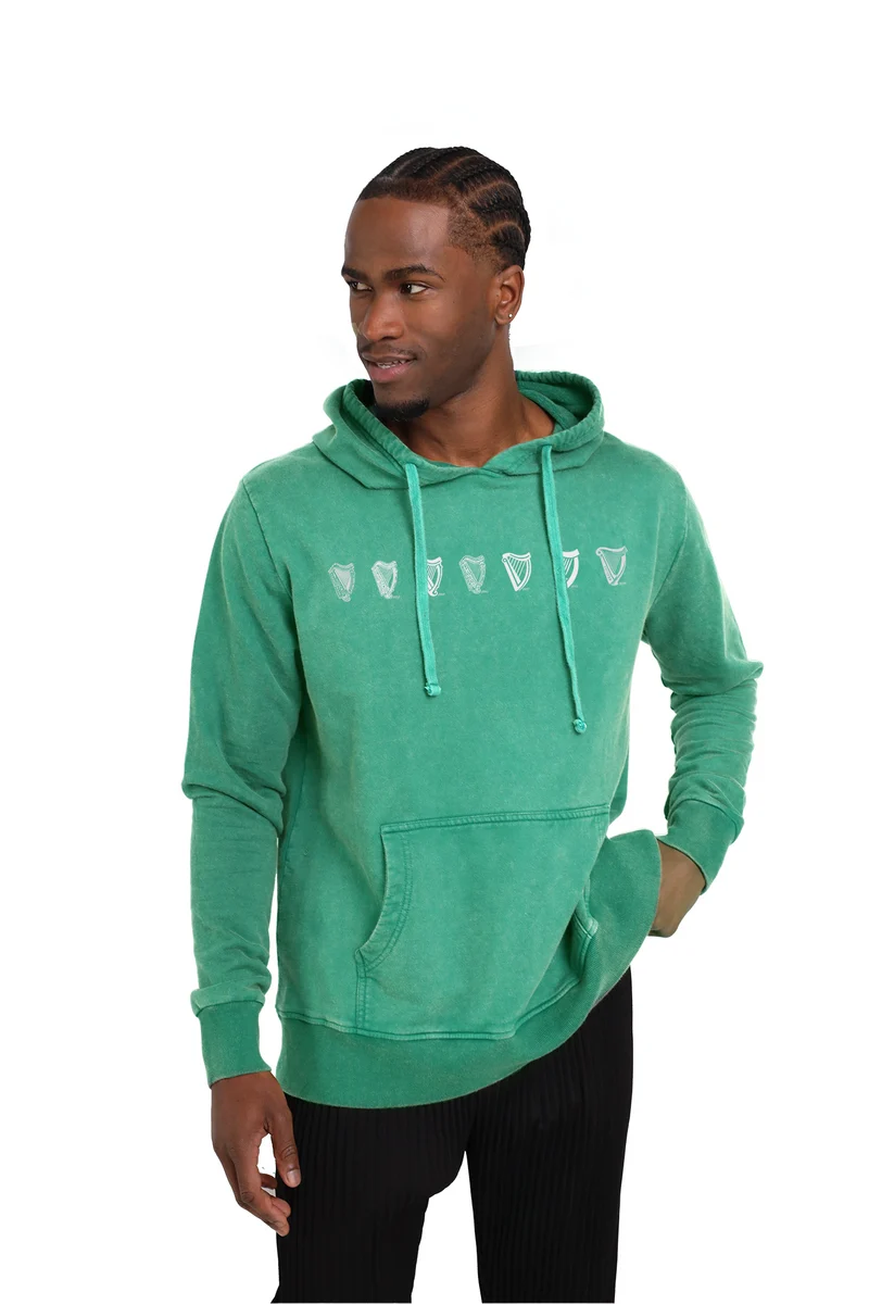 Guinness Evolution Harp Hoodie - Green