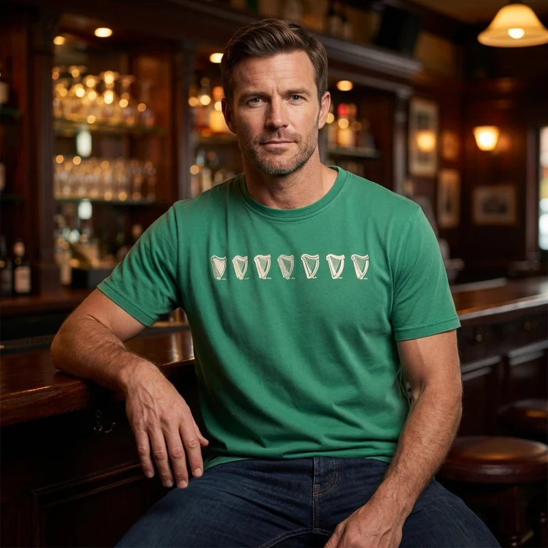 Green Evolution Harp Premium Tee