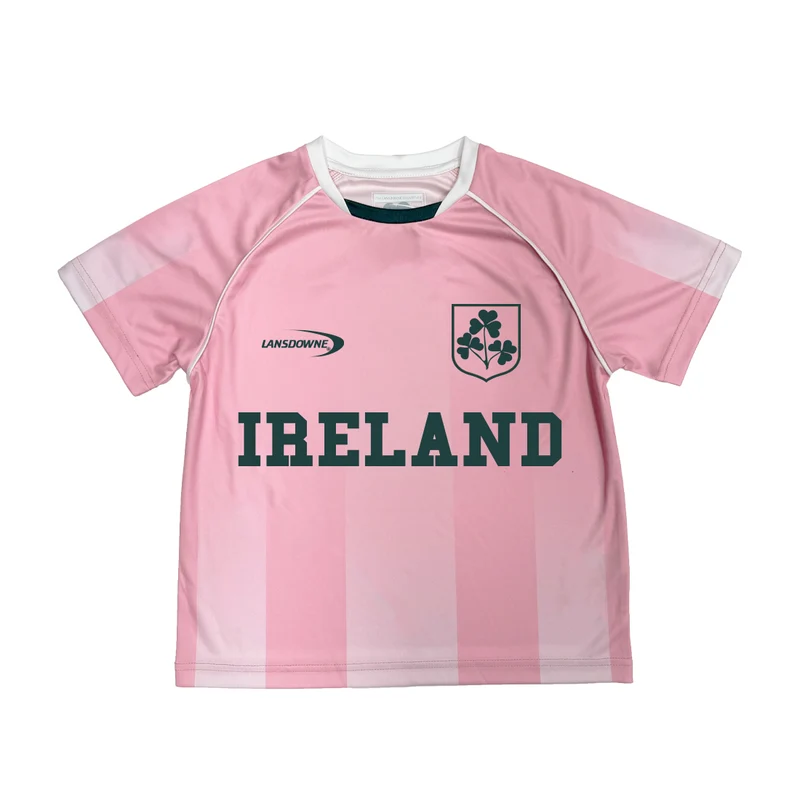 Lansdowne Ireland Pink Stripe Kids Performance Top