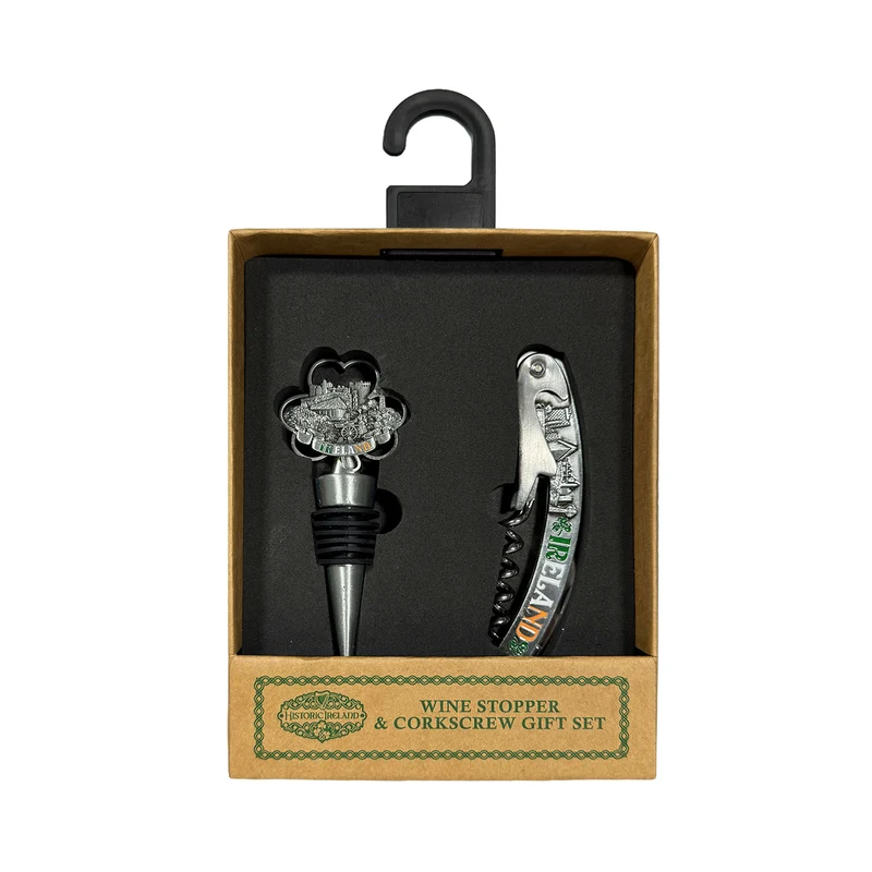Wine Stopper and Corkscrew Gift Set