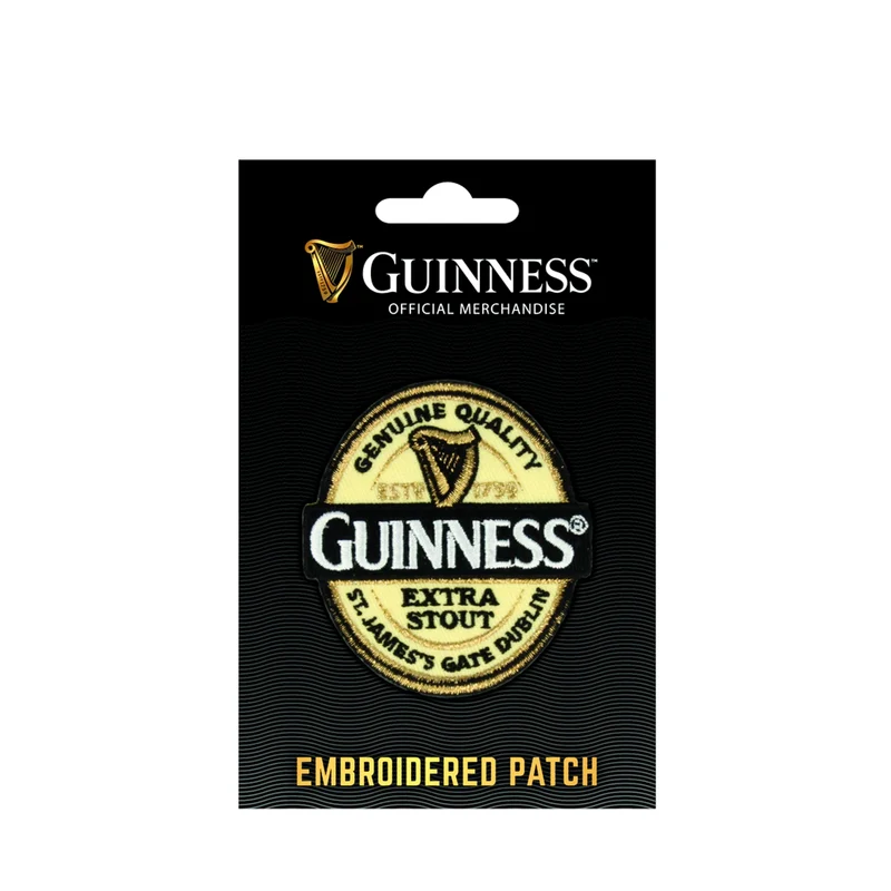 Guinness Embroidered Patch – Official Sew On / Iron On Guinness Badge