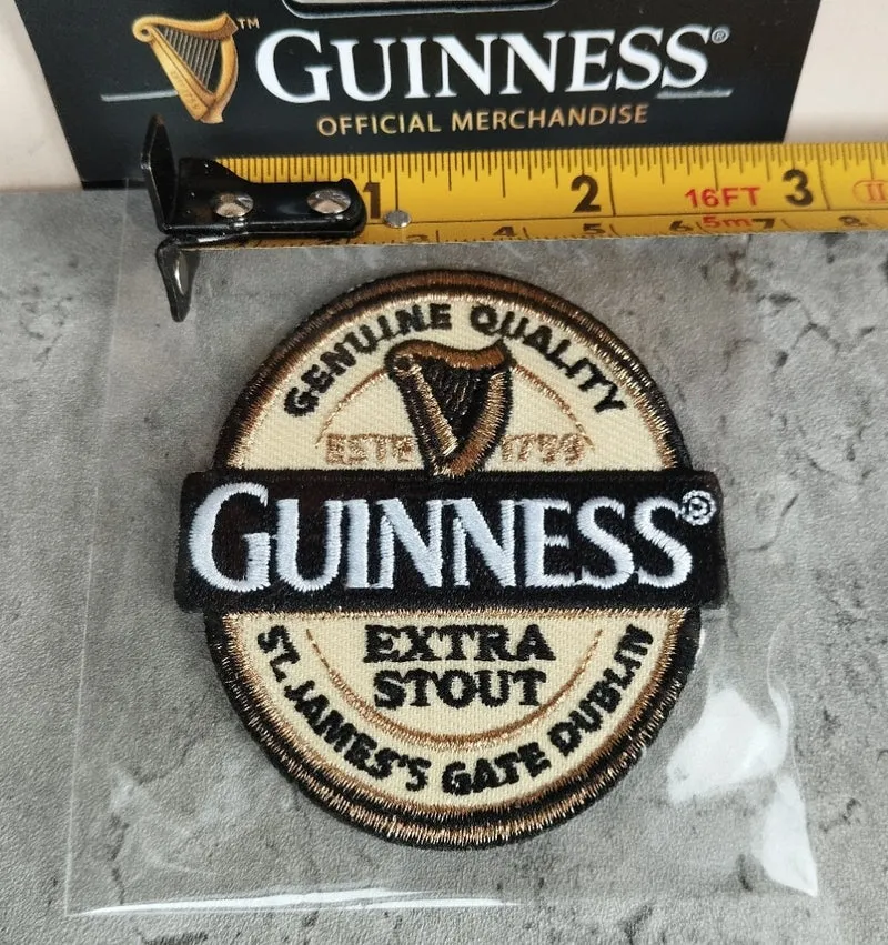 Guinness Embroidered Patch – Official Sew On / Iron On Guinness Badge