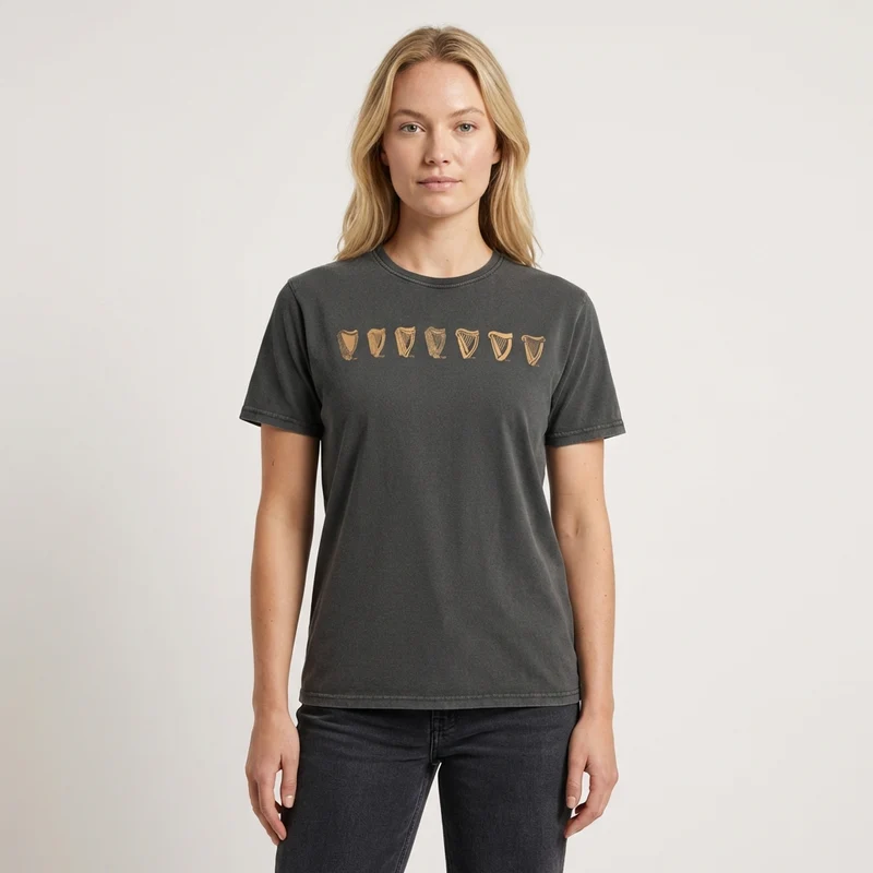 Black Evolution Harp Premium Tee