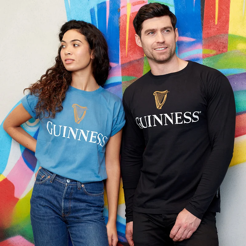 Guinness Black Trademark label Long sleeve Premium tee shirt